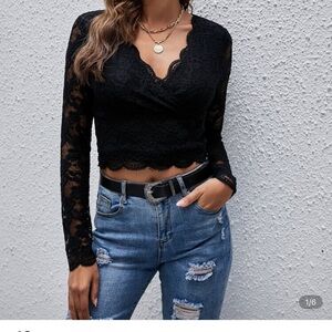 Crop lace women’s top. Worn once
